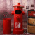 复古铁艺工业风创意个性收纳筒消防栓带盖脚踩金属垃圾桶客厅户外 小号红色