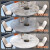 梓屋 餐桌家用加厚岩板餐桌椅组合可伸缩餐桌方圆两用可储物餐桌家用大小户型饭桌餐桌109#1.2米餐桌+蝴蝶椅*6