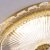 三洛全铜轻奢水晶吸顶灯卧室灯简约现代儿童房间灯LED阳台玄关过道灯 直径28CM-自带LED-18瓦三色变光