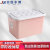京胜丰博 塑料箱带轮整理箱储物箱周转箱带盖 粉色80L(56.5*41.5*32.5cm)