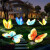 花园摆件仿真发光大蝴蝶雕塑户外园林景观草坪灯装饰园区夜光小品 翠绿色 HY1136-8