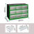 抽屉式元件收纳盒螺丝小配件零件元器件多格收纳柜组合工具a 敞口收纳盒 9格绿色 单箱