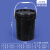 食品级PP塑料桶圆桶密封加厚工业用涂料油漆桶空水桶5L10公斤20升 20L黑色-加厚款