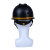 君御 矿工帽 ABS材质带反光条防冲击安全帽 自带灯架安全头盔 黑色 单个装 1535