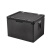 级保冷箱保温箱商用摆摊户外卖箱送餐箱泡沫箱冷藏箱 黑色105L带铰链带提手+6块白冰