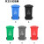泰瑞恒安 120L环卫带轮垃圾桶 大号加厚120L商用塑料环卫垃圾桶带盖 大容量户外物业酒店厨房绿色(厨余垃圾)