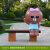 初构想（CHUGOUXIANG）户外卡通动物坐凳摆件座椅熊长颈鹿装饰雕塑景区公园林布朗幼儿园 Y-1507-1双人蝴蝶结布朗熊坐凳