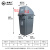 日曌垃圾桶大号户外摇盖式商用长方形加厚塑料厨房卫生间废纸桶 60L灰色分类桶