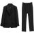 智洲西服套装女2024新款正装西装大学生面试工作黑色外套三件套 黑色西裤 S 建议8098斤