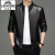 老爷车（LAOYECHE）香港品牌春秋季新款男士皮衣感潮流立领皮夹克外套 黑色XFL-AL-PY2151 XL