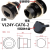 金属D型圆形M24孔RJ45数据USB2.0-3.0信号HDMI航空母座防水连接器 VL24Y-CAT6-2，六类千兆网口转网口 黑色