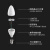 佛山照明 （FSL）尖泡led灯泡烛形尖泡水晶灯泡蜡烛泡吊灯灯泡小螺口E14金色拉尾泡6.5W白光（五个装）