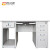 办公虎办公家具钢制办公桌电脑桌 写字台  灰白色电脑桌 1.4米 灰白色 1.2米长60厘米宽