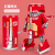 蓝蜂创意变形汽水武士变身金刚小汽车机器人易拉罐可乐模型儿童玩具 红罐汽水【2种变形带武器】