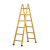 梯子家用折叠伸缩铝合金人字梯便携升降工程梯专用多功能室内楼梯 【碳钢加宽加厚款】绿色1.5-3米