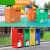 户外卡通创意定制学校室外方形大号游乐场果皮箱分类幼儿园垃圾桶 绿色单桶门板可定制图案