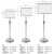 百舸（BAIGE） 指示牌不锈钢立牌可升降展示牌立式广告牌支架指示牌告示牌展示架水牌展架 A3银色直角