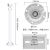 敏宏士1.5-3米伸缩支架铝合金材质监控摄像机通用万向立装吊装45管白色 MHS-ZJ001 