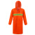 环卫清洁工雨裤分体交通公路施工保洁反光防水 长款雨衣 单层带兜F3 橘红 M