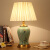 一世一屋客厅台灯卧室床头灯欧式复古装饰中式美式现代简约陶瓷暖光灯 E款 送灯垫 送灯泡 按钮开关