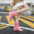 彬单 PVC厚底雨鞋防滑耐磨设计感软面 粉色 41 