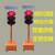 福建红绿灯交通信号灯太阳能信号灯可升降移动式学校道路口警示灯 20012型四面3灯60瓦