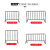 304不锈钢铁马护栏移动施工隔离栏定制地铁商场活动安全防护围栏 201（32/19管）1*2米
