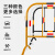 保罗岚芝 铁马护栏镀锌管临时施工围栏市政隔离栏道路移动安全防护铁马栏杆 黑黄1.5米*1米