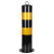 加厚钢管警示柱防护栏杆分道路地桩固定桩防撞隔离柱路障铁立柱 加厚黑黄活动114*300*1.2mm
