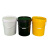 20升螺旋盖塑料包装桶级加厚水桶圆桶手提家用带盖黄色蓝色白 20升螺旋盖桶（黑色）