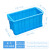配件收纳工具箱箱分格零件盒长方形塑料加厚收纳盒隔板养龟箱带盖 专用无格箱+蓝色 收纳盒