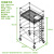 铝合金脚手架快装建筑带轮装修梯移动升降登高平台手脚架 双宽直梯平台3.5米总高4.5