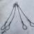 压制钢丝绳 成套吊索具吊钩起重钢丝绳吊钩单肢双肢三腿四腿吊具 3吨0.5米2根大开口钩