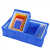 零件盒物料盒收纳盒配件箱塑料盒胶框五金工具盒长方形带盖周转箱 2#蓝色650*410*155