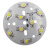 定制LED灯芯光源板3w5w12w18w铝基板天花板灯球泡灯筒灯射灯灯珠 大功率灯板(焊接母插) 3 暖白
