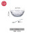 透明玻璃碗水果沙拉碗单个钻学生泡面创意耐热面膜碗 8英寸玻璃碗-1个装(送水果