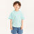迷你巴拉【mini亲子】男童女童短袖T恤成人夏季一家三口5A级抑菌宽松柔软 冰蓝80939 110cm