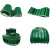输送带PVC流水线工业平皮带裙边挡板传送带防滑爬坡带上料环形带 绿色/黑色封箱机皮带