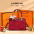 查瑞娜（ZAR&RUILR）香港代购红色婚包新中式国风妈妈手提包包女 酒红色礼盒（橙） 送礼袋丝巾 香港