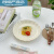 ins风日式花边浮雕家用纯色圆形陶瓷餐盘西餐甜品菜盘子 白色 0寸