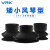 威尔克VRK ZP3系列真空吸盘矮小风琴硅胶吸盘外牙内牙螺母配吸盘 ZP3-10BGS 黑色硅胶仿静电 