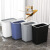 北欧垃圾桶带盖家用卧室网红厨房卫生间床边分类大号夹缝拉垃圾桶 灰色-大号一个
