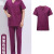 百舸 手术服 短袖女手术衣美容院医生工作服男手术室长袖套装 男士短袖套装紫色 2XLBG-ST-8909