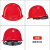 GJXBP安帽工地国标工程施工安建筑男领导电工加厚透气定制印字头盔 圆盔透气红色旋钮帽衬