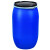 法兰桶加厚200L铁箍带盖子发酵密封桶级圆桶30升泔水化工塑料桶 50升铁箍桶（加厚）