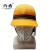 约盾 黄色轻型透气防风带可调节内壳鸭舌工作帽调车帽TM813/顶