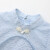 笛莎（DEESHA）笛莎童装女童连衣裙2024夏季淡雅蓝色方格浮雕银丝旗袍裙