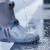 禹选工品 雨鞋套 中高筒防滑防水加厚耐磨易收纳雨靴套 白色 S 