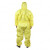 微护佳MC3000耐酸碱防护服黄色连体双袖防腐蚀工作服化学品 微护佳3000标准型防化服XL