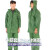 军佑 PVC牛筋加厚雨衣雨裤分体套装非一次性雨衣采茶工地劳保防雨 3J绿色 均码 